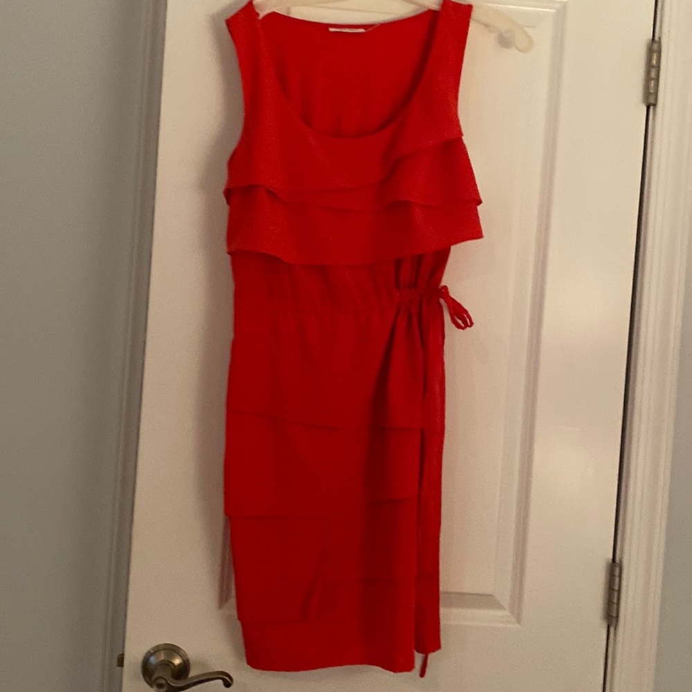 Calvin Klein, size 8, red dress